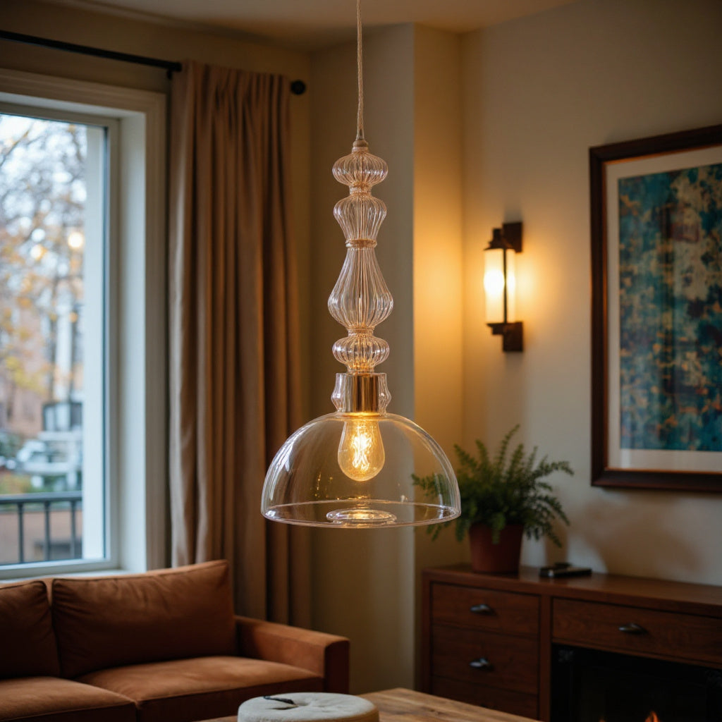 Blown Glass Pendant Light